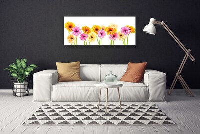 Canvas Wall art Flowers floral yellow pink green