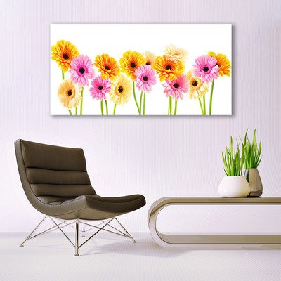 Canvas Wall art Flowers floral yellow pink green