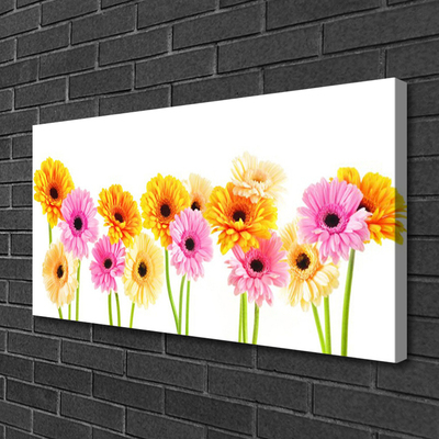 Canvas Wall art Flowers floral yellow pink green