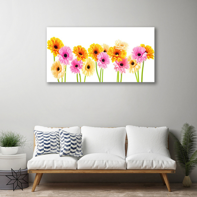 Canvas Wall art Flowers floral yellow pink green