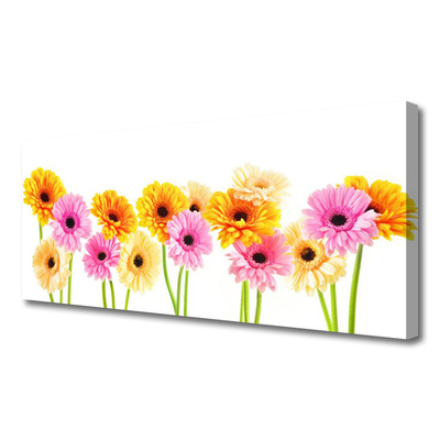 Canvas Wall art Flowers floral yellow pink green