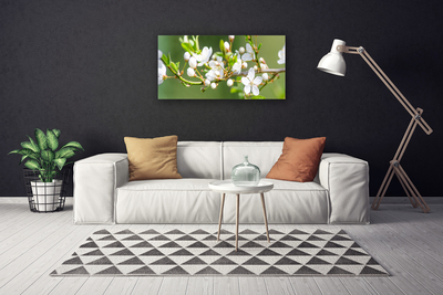 Canvas Wall art Branches flowers floral green white