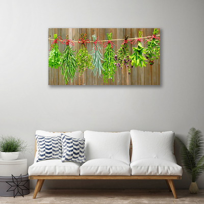 Canvas Wall art Flowers floral green red