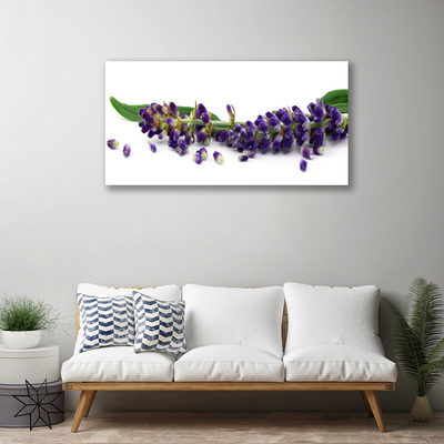 Canvas Wall art Petals floral purple green