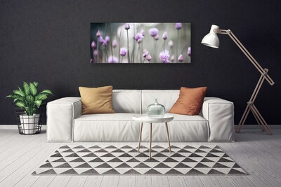 Canvas Wall art Flowers floral pink grey
