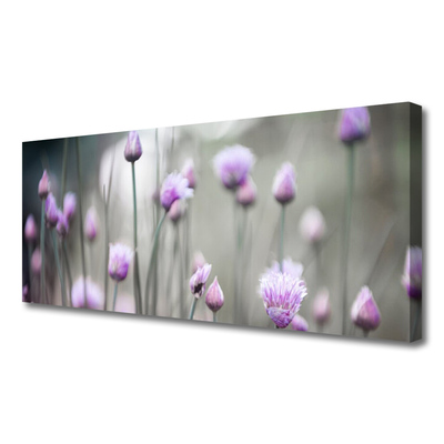 Canvas Wall art Flowers floral pink grey