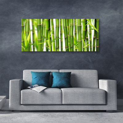 Canvas Wall art Bamboo stalks floral green