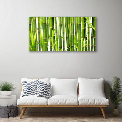 Canvas Wall art Bamboo stalks floral green