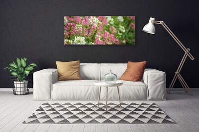 Canvas Wall art Flowers floral pink white green