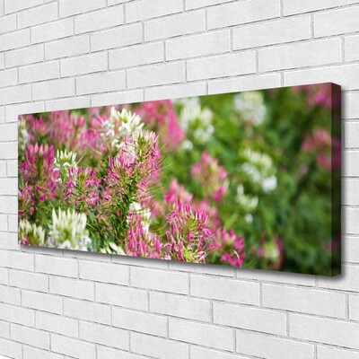 Canvas Wall art Flowers floral pink white green