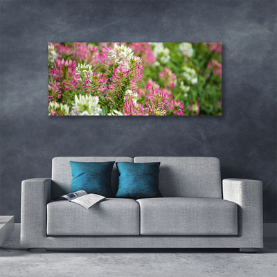 Canvas Wall art Flowers floral pink white green