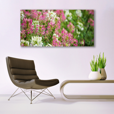 Canvas Wall art Flowers floral pink white green