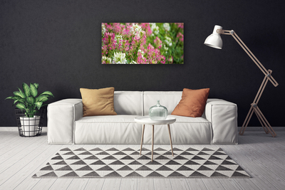 Canvas Wall art Flowers floral pink white green