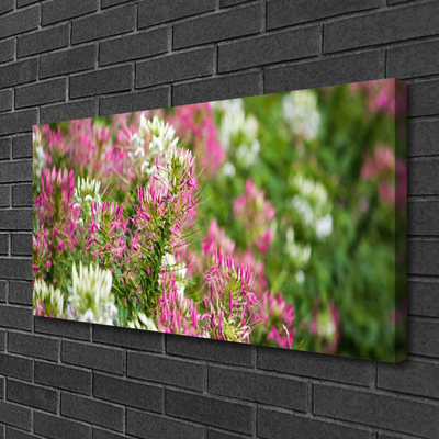 Canvas Wall art Flowers floral pink white green