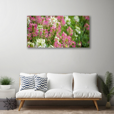 Canvas Wall art Flowers floral pink white green