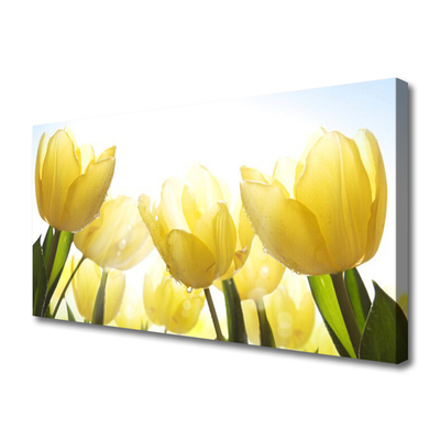 Canvas Wall art Tulips floral yellow