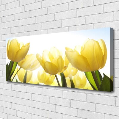 Canvas Wall art Tulips floral yellow