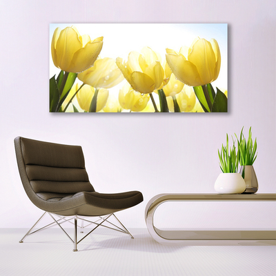 Canvas Wall art Tulips floral yellow