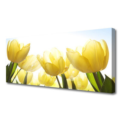 Canvas Wall art Tulips floral yellow