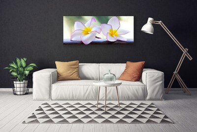 Canvas Wall art Flowers floral green pink