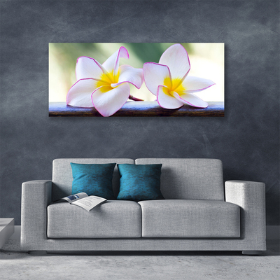 Canvas Wall art Flowers floral green pink