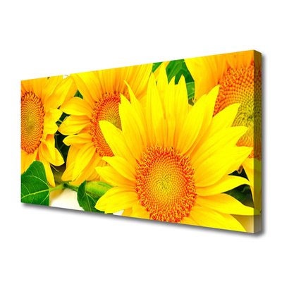 Canvas Wall art Sunflowers floral yellow