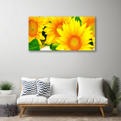 Canvas Wall art Sunflowers floral yellow