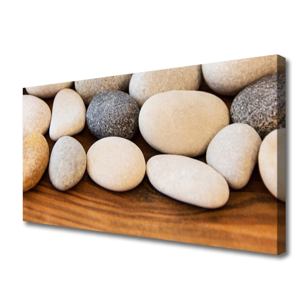 Canvas Wall art Stones art brown grey