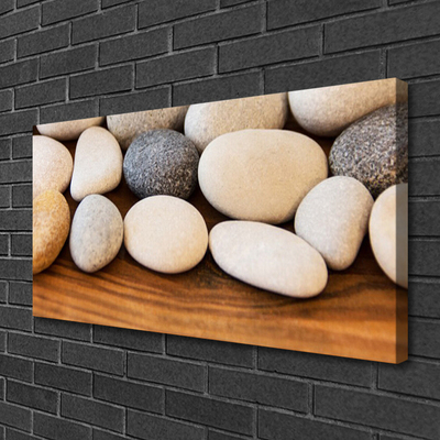 Canvas Wall art Stones art brown grey