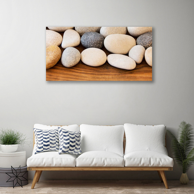 Canvas Wall art Stones art brown grey