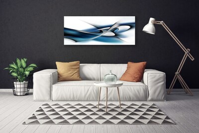 Canvas Wall art Abstract art grey blue white