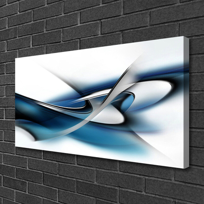 Canvas Wall art Abstract art grey blue white