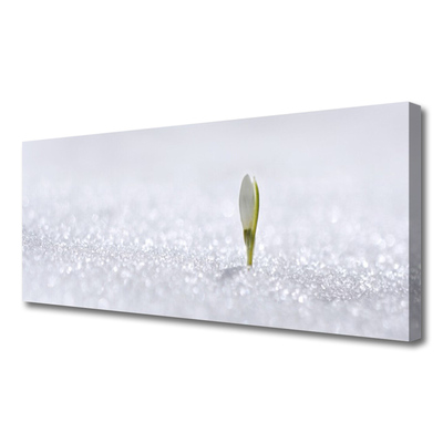 Canvas Wall art Flower floral green white