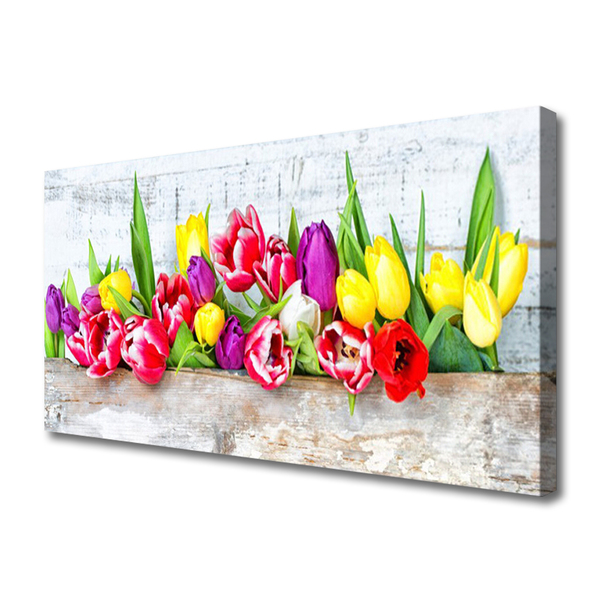 Canvas Wall art Tulips floral multi