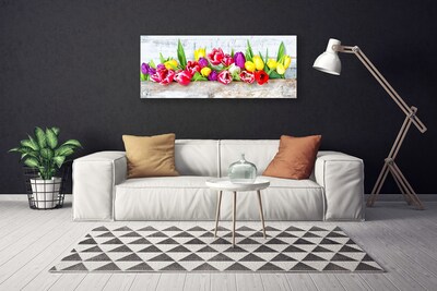 Canvas Wall art Tulips floral multi