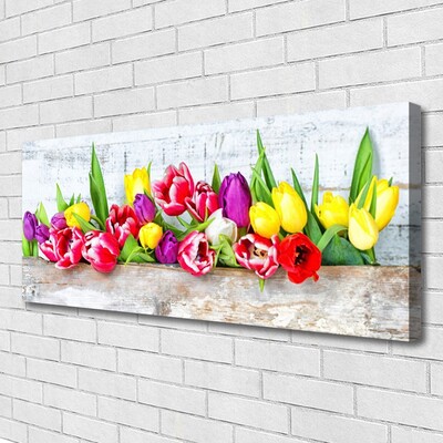 Canvas Wall art Tulips floral multi