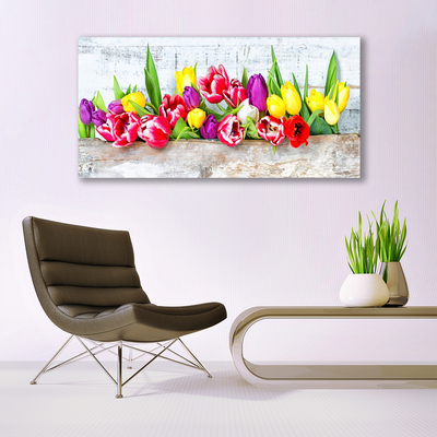 Canvas Wall art Tulips floral multi