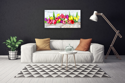 Canvas Wall art Tulips floral multi