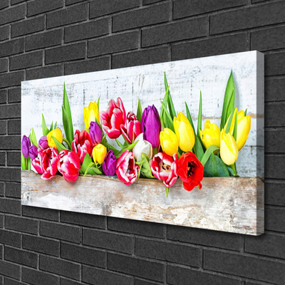 Canvas Wall art Tulips floral multi