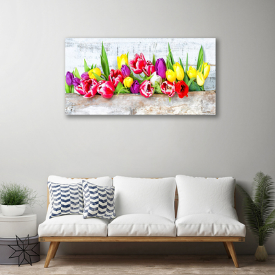 Canvas Wall art Tulips floral multi