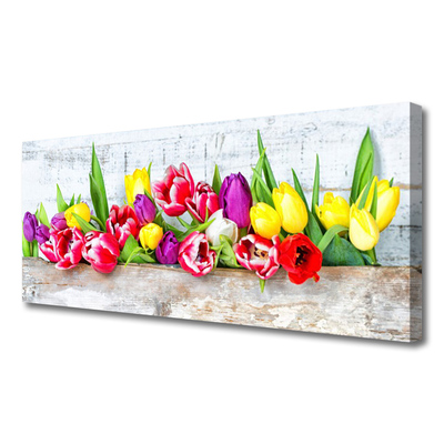 Canvas Wall art Tulips floral multi