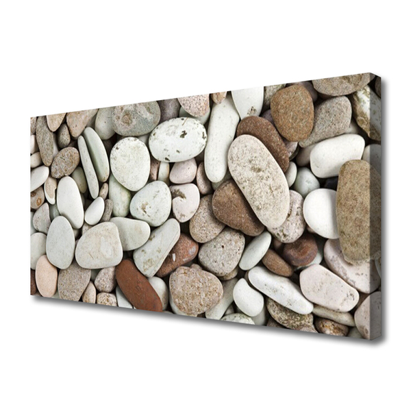 Canvas Wall art Stones art white grey brown