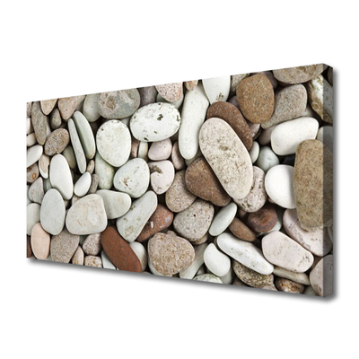 Canvas Wall art Stones art white grey brown