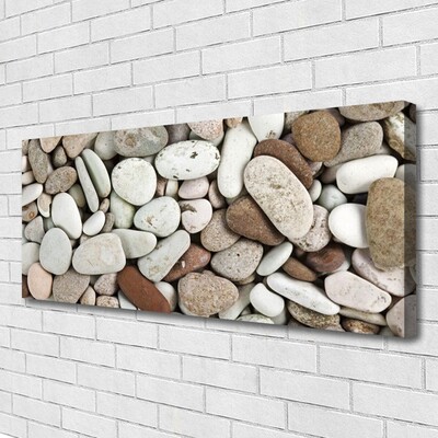 Canvas Wall art Stones art white grey brown