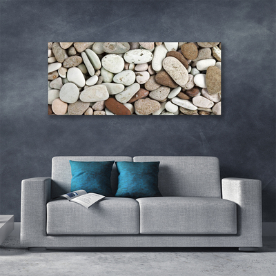 Canvas Wall art Stones art white grey brown