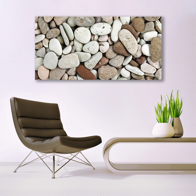 Canvas Wall art Stones art white grey brown