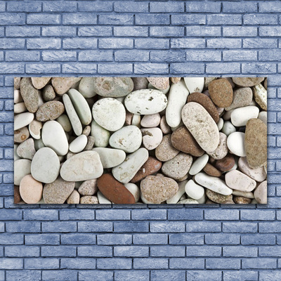 Canvas Wall art Stones art white grey brown