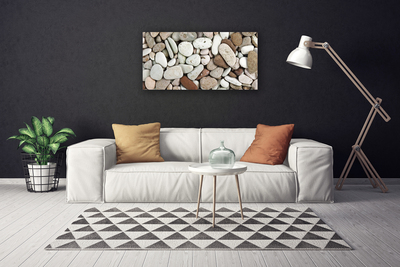 Canvas Wall art Stones art white grey brown