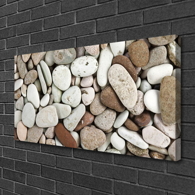 Canvas Wall art Stones art white grey brown