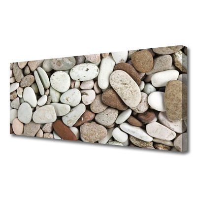 Canvas Wall art Stones art white grey brown